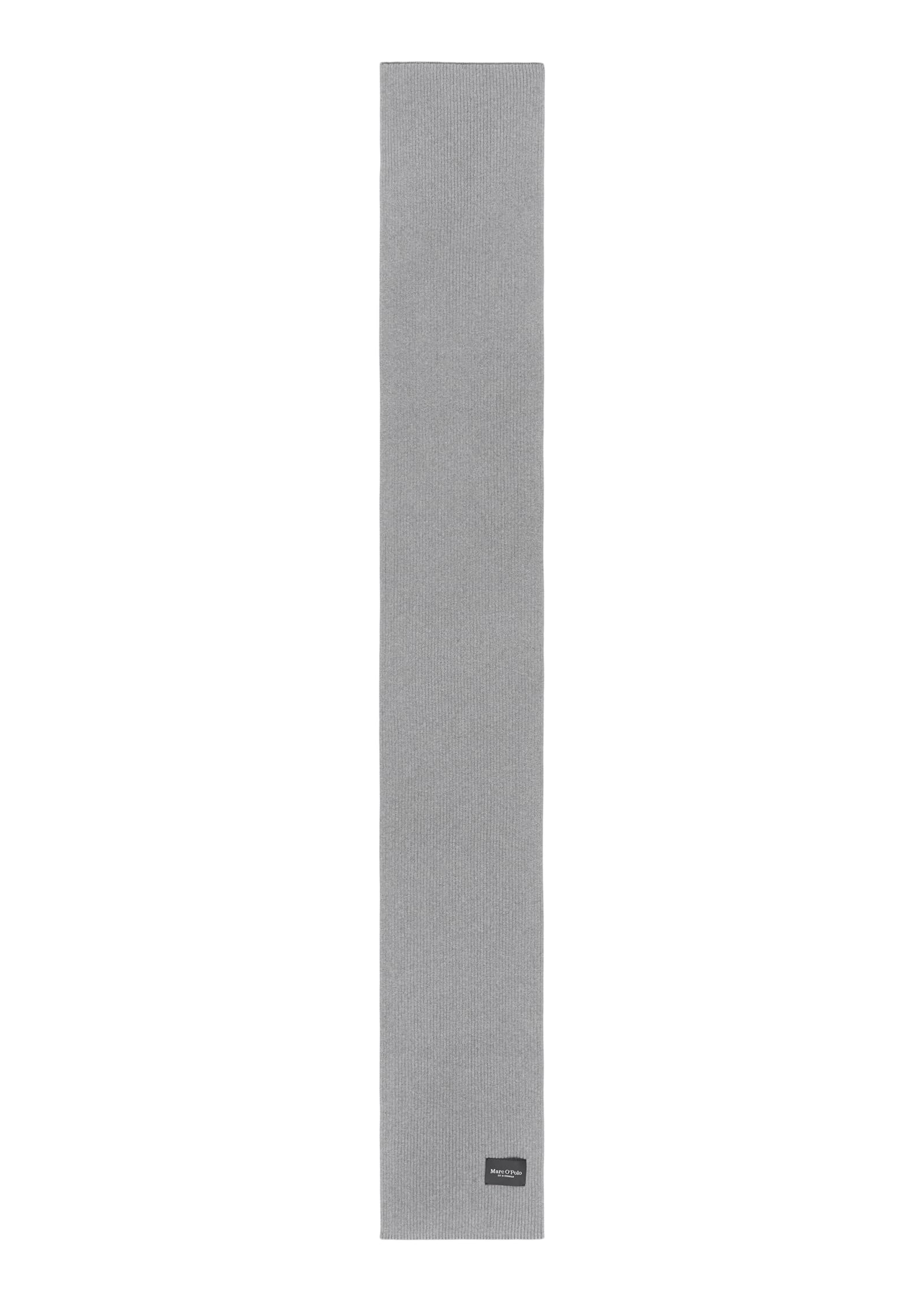 Marc O'Polo Herren Strickschal aus Bio-Baumwolle elegant, Grau (Grey Melange), One Size