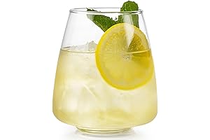 Libbey Stemless Wine Glasses - Set of 6 - Perfectly Sized 16-oz...