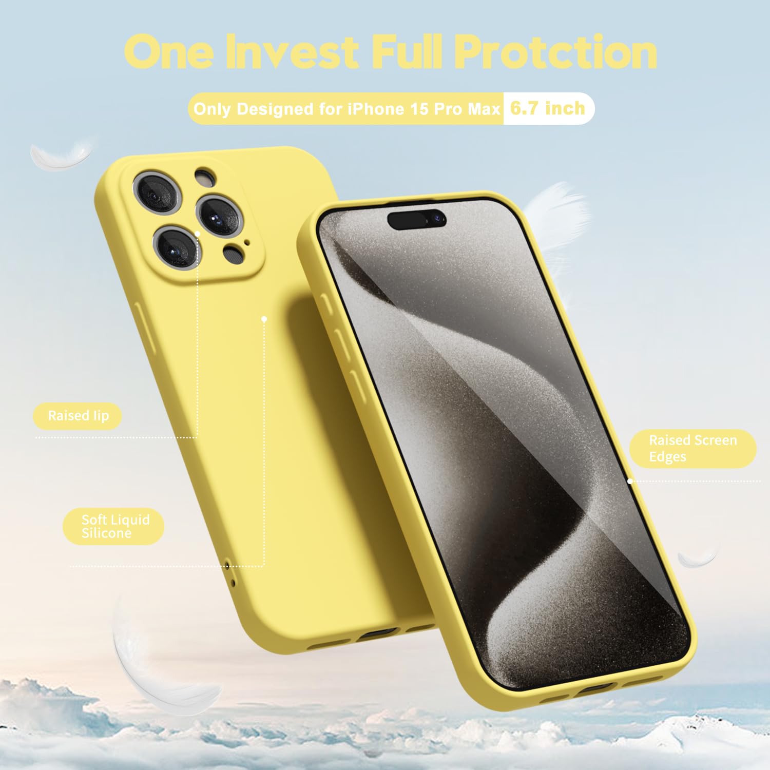 oakxco for iPhone 16 Pro Max Case Liquid Silicone, Soft Rubber Gel Elegant Aesthetic Basic Simple Cover, Cute Thin Slim TPU Matte Solid Color Plain Smooth Case for Women Girl, Light Pink — view 867