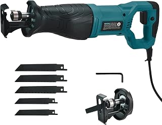 7.5A Reciprocating Saw 2800SPM No-Load Speed Reciprocating Saw Corded Electric Hand Saw with 5 Blades for Cutting Wood Metal and PVC