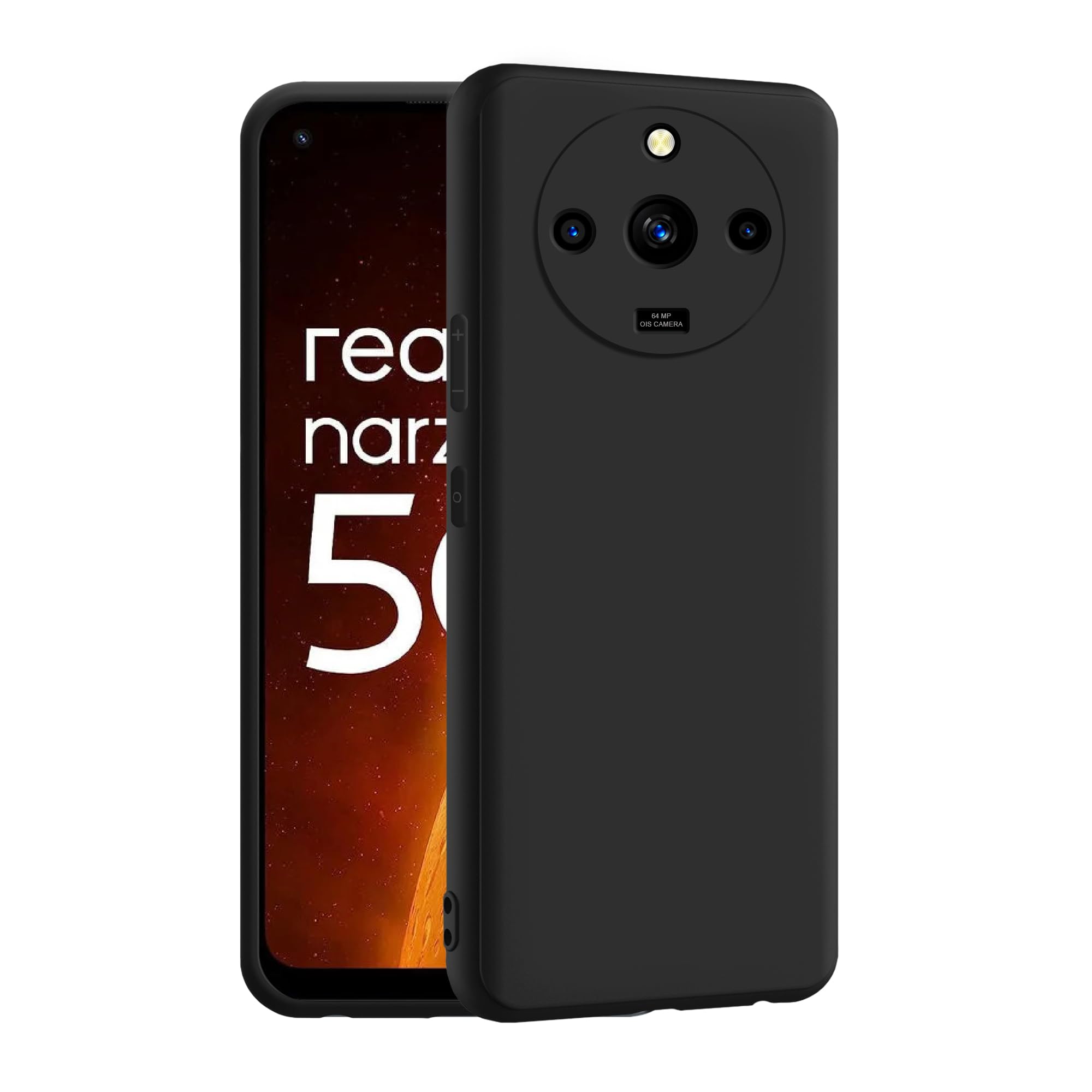 CEDO Realme Narzo 60 (5G) Back Cover | Camera Bump Protection & Inner Velvet Fabric Lining | Ultra Slim Matte Soft Rubberised Case Cover (Black) (B0CF55K6GS) Amazon Price History, Amazon Price Tracker