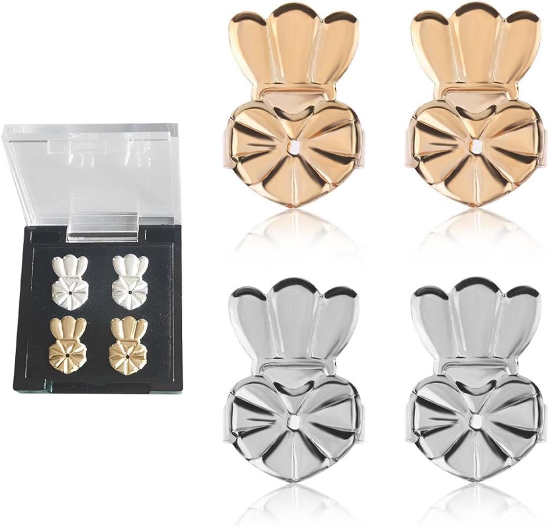 Deoxys Earring Lifters 2 Pairs Adjustable Hypoallergenic Earring Backs for Droopy Ears Safety Locking Stud Earring Lifts Accessories for Heavy Earrings Crown Style Silver and Gold Plated (B0CX5JY9RG) Amazon Price History, Amazon Price Tracker