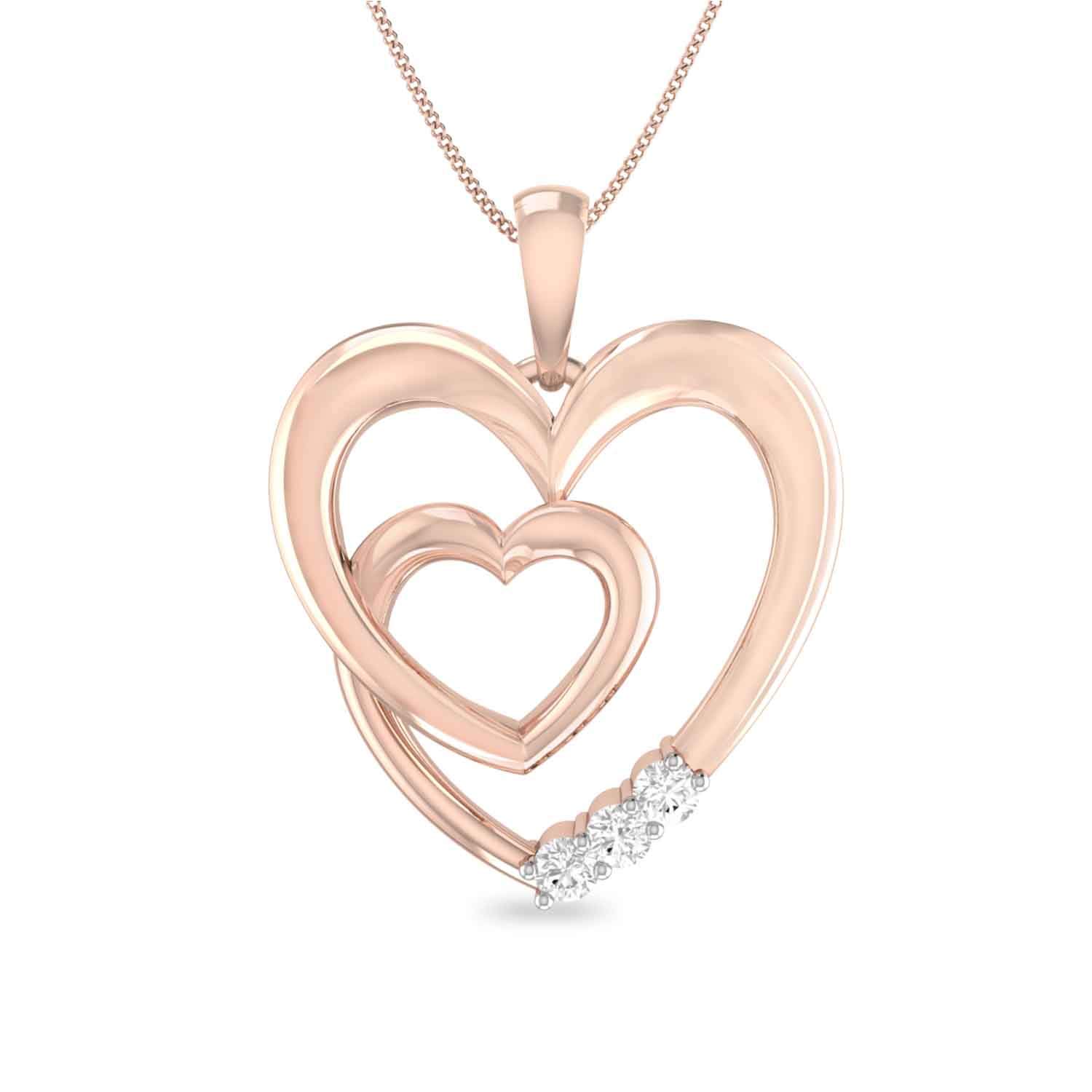 The Valentina Heart 18KT Rose Gold & Diamond Pendant-image-44