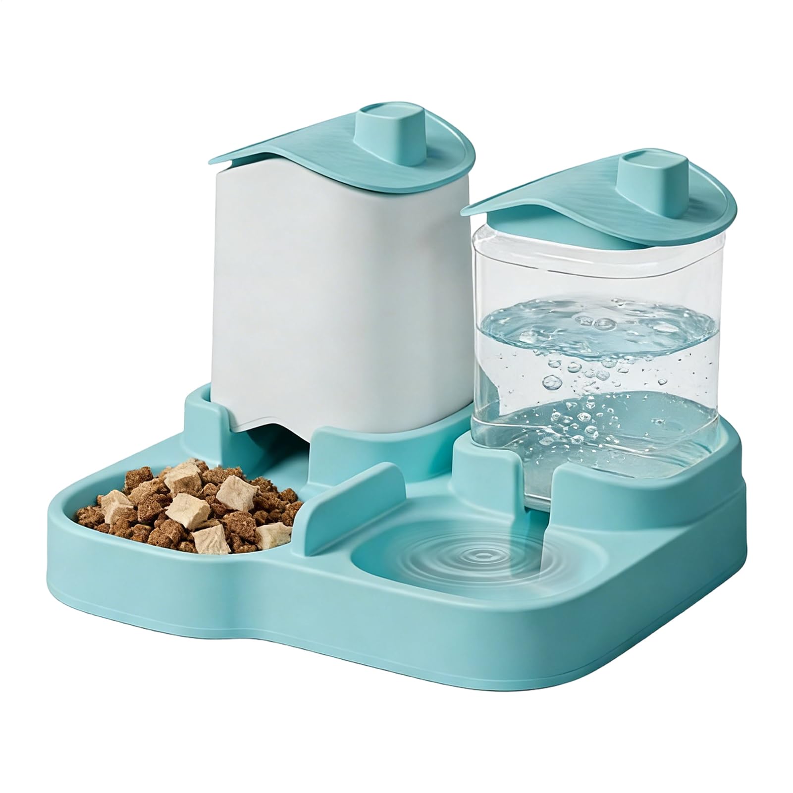 Distributeur automatique de nourriture et eau pour chat et chien avec abreuvoir