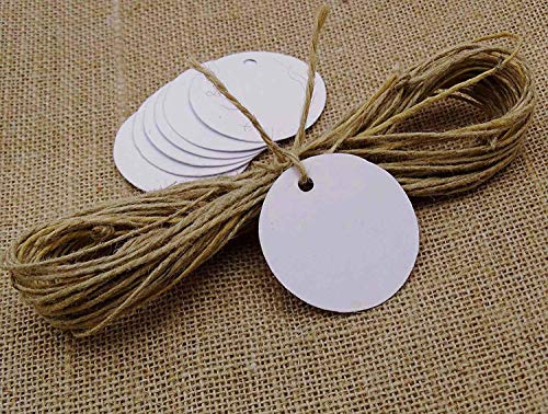 Carte papier blanc rectangulaire avec ficelle de jute pour étiqueter facilement 1000 cadeaux