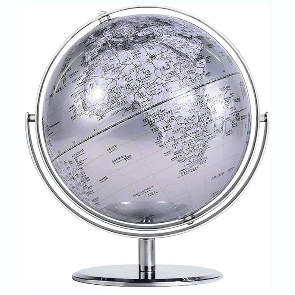Flyiodfcxv H Globe, Antique Desktop Geo Globe 720° Rotating Adult Kids School, Ome Office 10 Inc Diameter Clear Text Marking