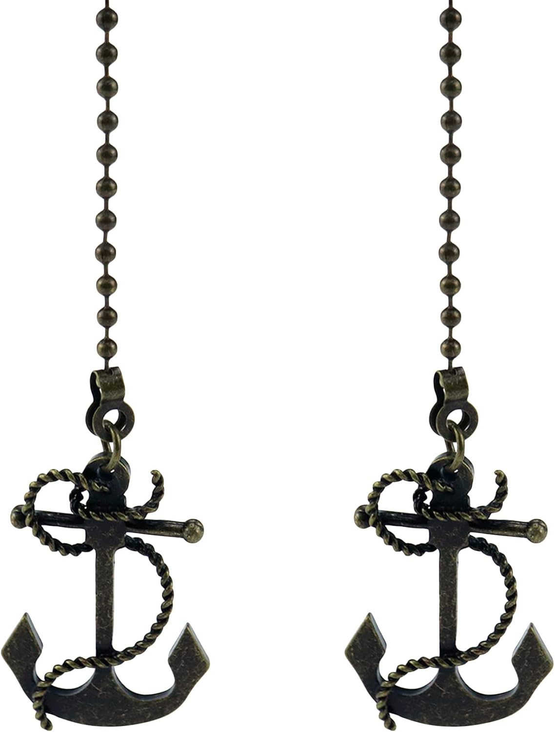 Antrader Ceiling Fan Chain Pulls,12 inch Anchor Design Pull