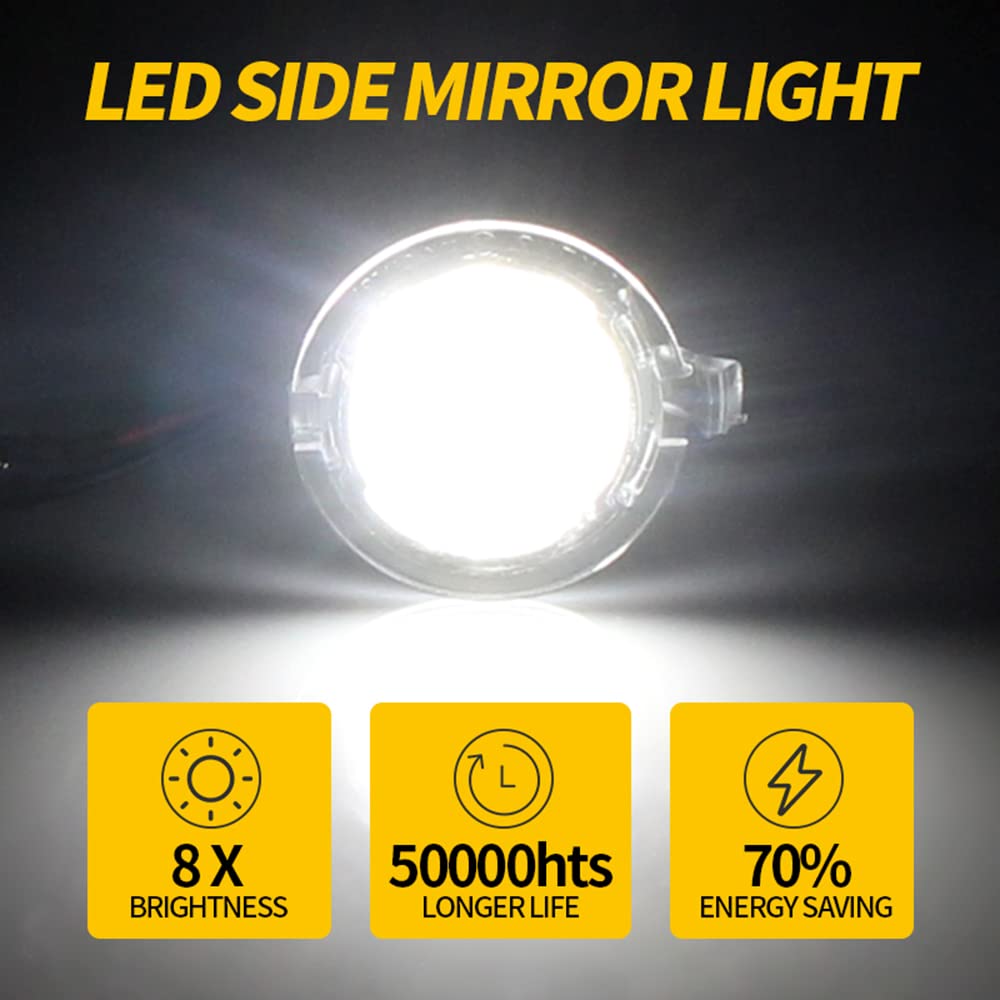 Lumière de plaque de rétroviseur pour Ford Edge Mondeo MK5 5 Fusion 2 Explorer Everest Mustang, lampe lanterne LED, accessoires automobiles Lumière de plaque de rétroviseur pour Ford Edge Mondeo MK5 5 Fusion 2 Explorer Everest Mustang, lampe lanterne LED, accessoires automobiles