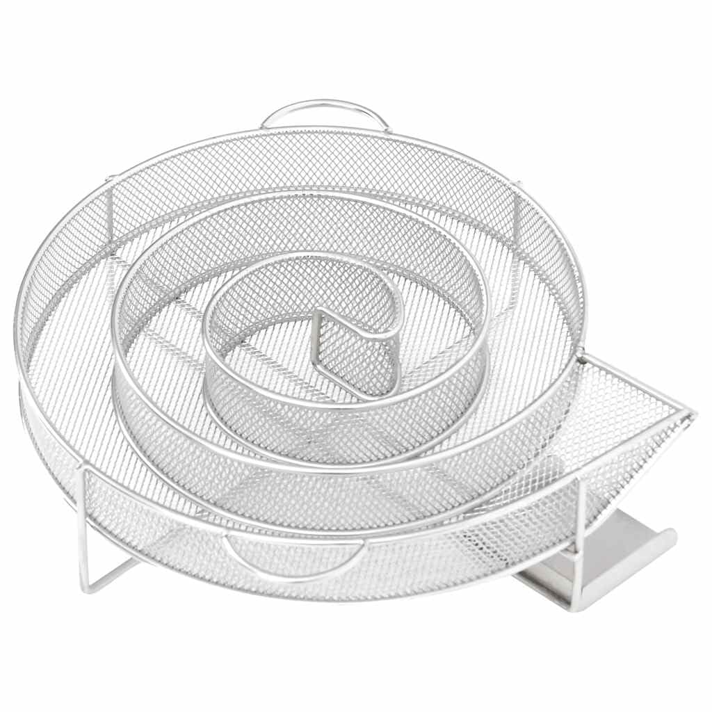 Mangloder - Generador de humo frío redondo, 19,5 cm, acero inoxidable 304, para ahumadores, pescado, carne, aves, queso, verduras, exteriores, camping, jardín, barbacoa, sabor ahumado