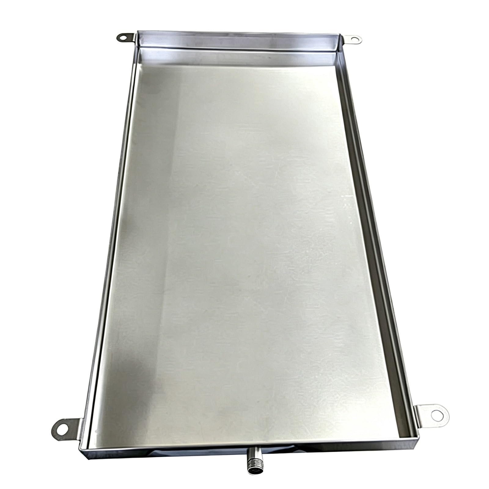Bandeja de Goteo Aire Acondicionado de Acero Inoxidable 304 con Manguera | Prueba de Fugas, Bandeja Aire Acondicionado Portatil para Recoger el Agua de Condensación y Proteger el Suelo(28x43x1.2in)