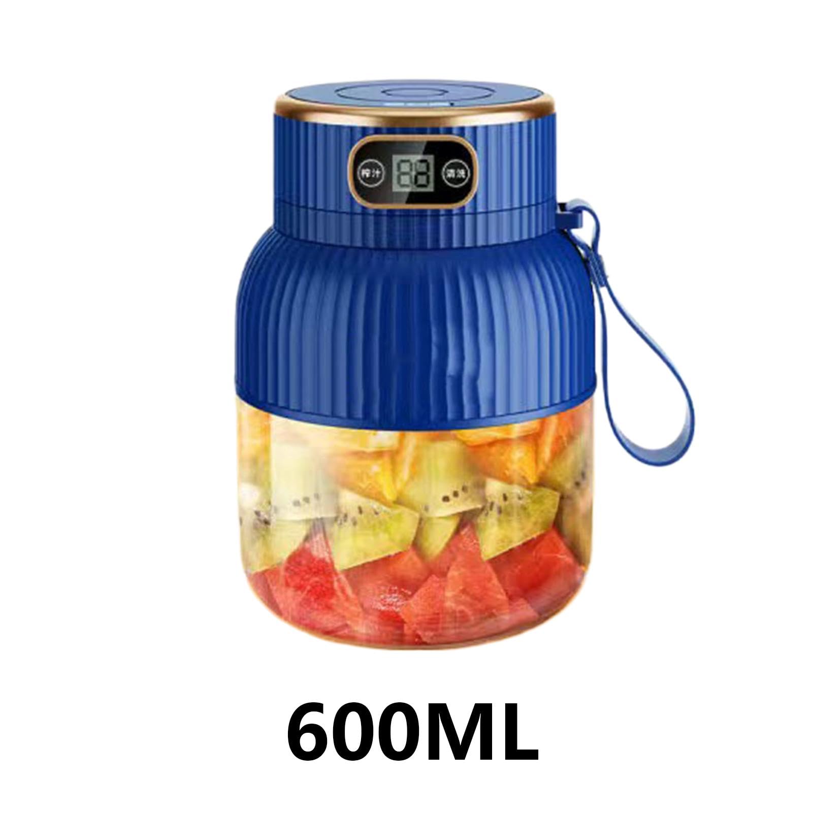 Multifunctional Portable Juicer Cup with Digital Display, 600ml Portable Smoothie Blender the Go, USB Rechargeable Juice Cup Blender, Handheld Juicer Cup, For Making Shakes Smoothies