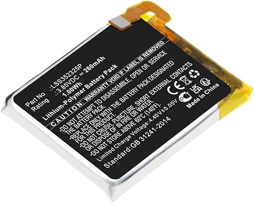 Miniatura 4 de Reemplazo de batería LSS352325P de 260mAh compatible con Fitbit Versa 3 Fitness Smartwatch FB511
