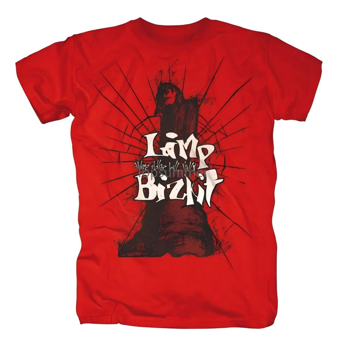 A3ae3ed3aw Men's Red Limp-Bizkit-Three-Dollar-Cover-Offizielles-Herren-T-Shirt