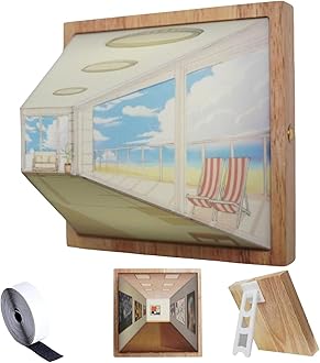 Illusionlight 3D Ambient Lamp, Naked Eye 3D Visual Night Light, 3D Glasses-Free Gallery Optical Illusion Wall Lamp & Night Light, Ornament (Seaside)