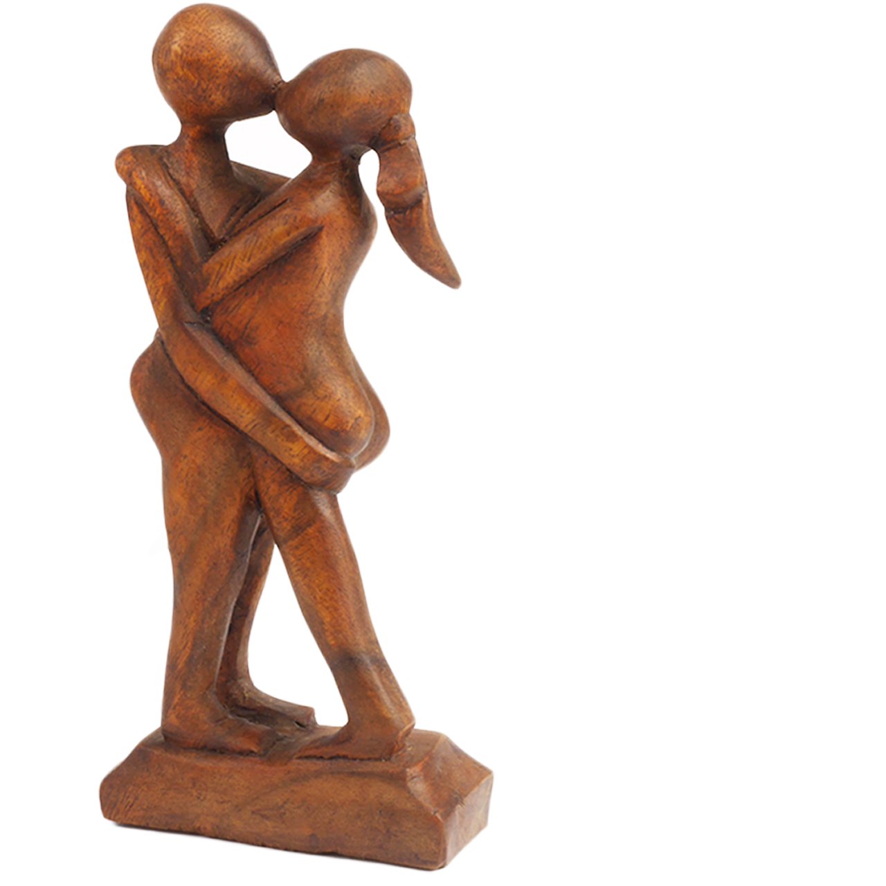 Tokoindah Art-Craft Küssendes umarmendes Paar aus Suar Holz 