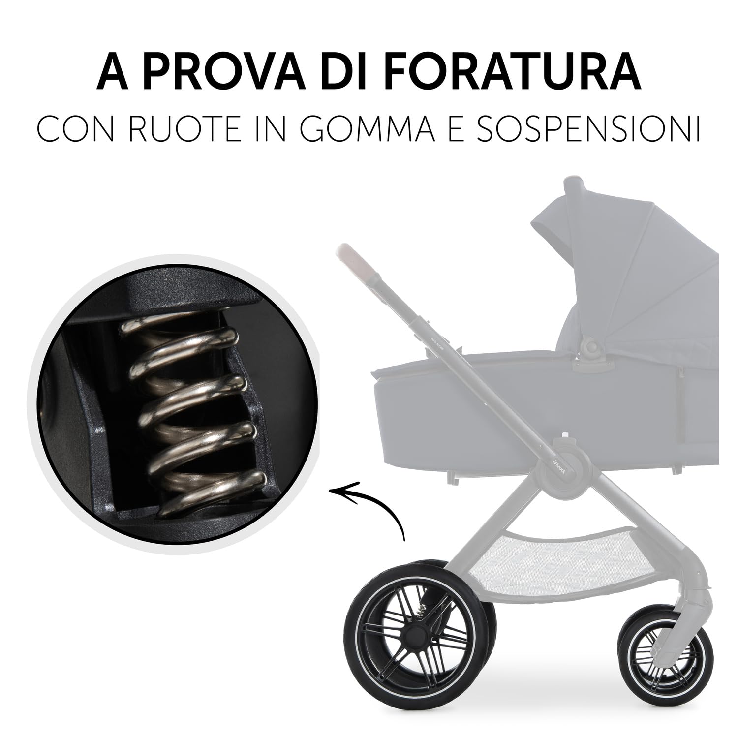hauck Walk N Care Set, Dark Navy Blue - Carrozzina e Passeggino 2in1 con Navicella - Seduta Reversibile e Reclinabile - Maniglione Telescopico - Portabibite - Cappotta UPF 50+ - Ruote in Gomma