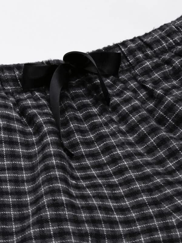 エナモール エッセンシャル EC20 レディース ルーズフィット コットン フランネル織 長袖シャツとミッドライズパンツセット