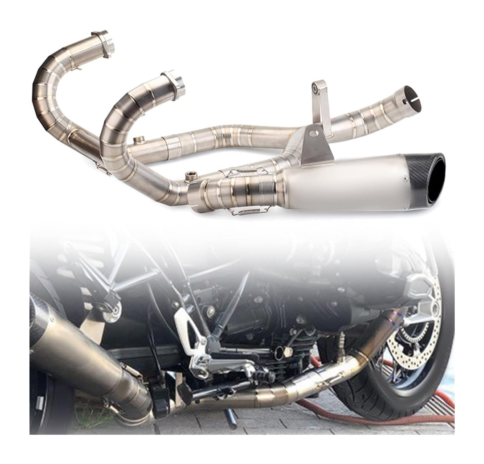 Silenziatore Scarico Per B&MW R Per NineT 2014 2015 2016 2017 2018 Moto Di Scarico Slip On 60 Mm Fuga No DB Killer R Nine T Accessori Sistema Di Titanio Scarico Moto