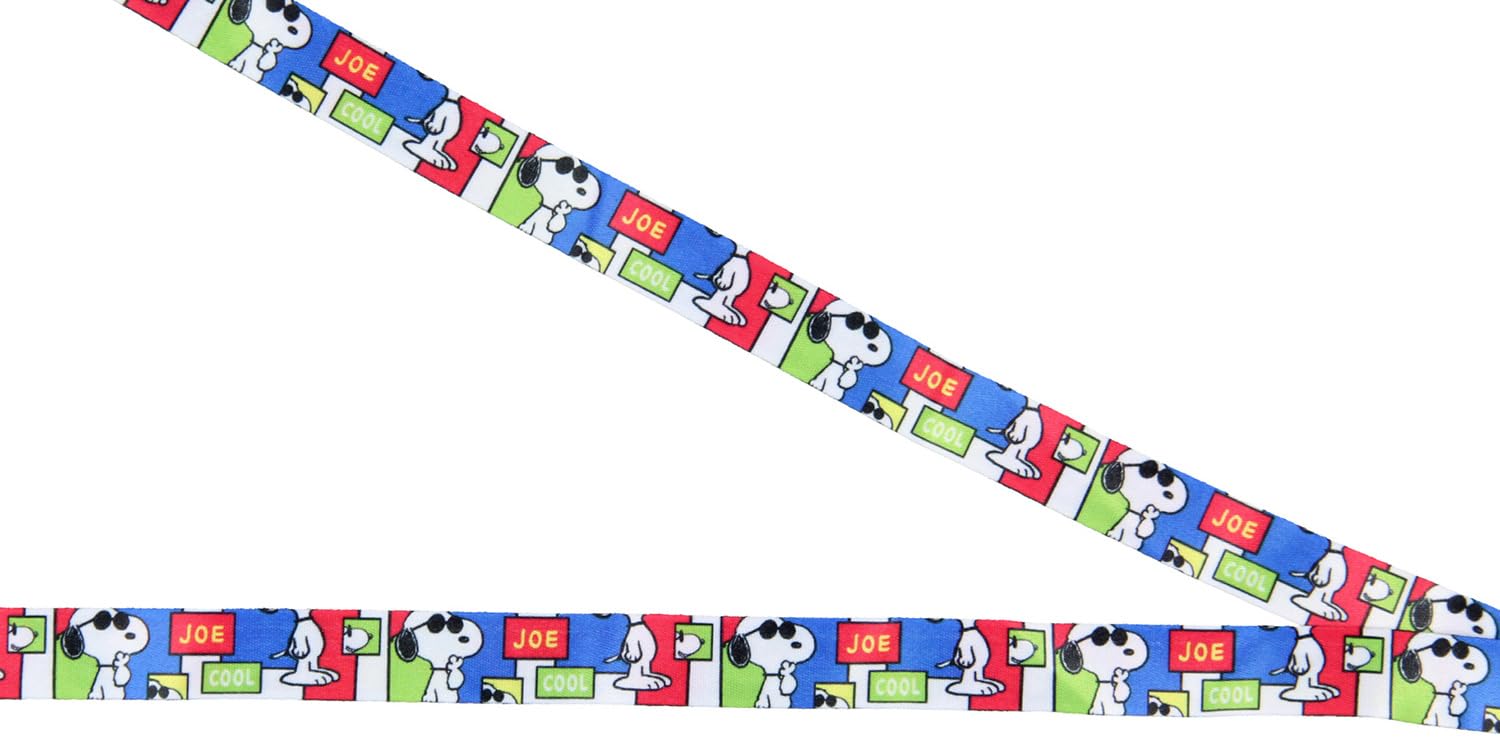 Smycz z orzeszkami ziemnymi Snoopy Be Joe Cool Comic Strip Breakaway ID Smycz Uchwyt na odznakę Postać Snoopy 3,2 cm Gumowa zawieszka