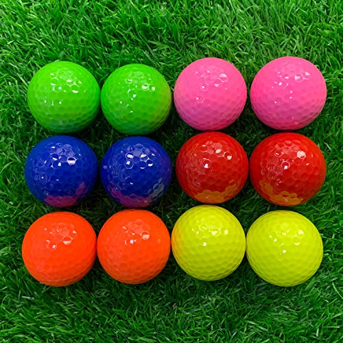 Kofull-12pcsPack-Pelotas-de-Golf-Mini-Pelotas-de-Golf-Coloridas-Bolas-de-Practica-de-Golf-Entrenamiento-Golfs-Multicolor