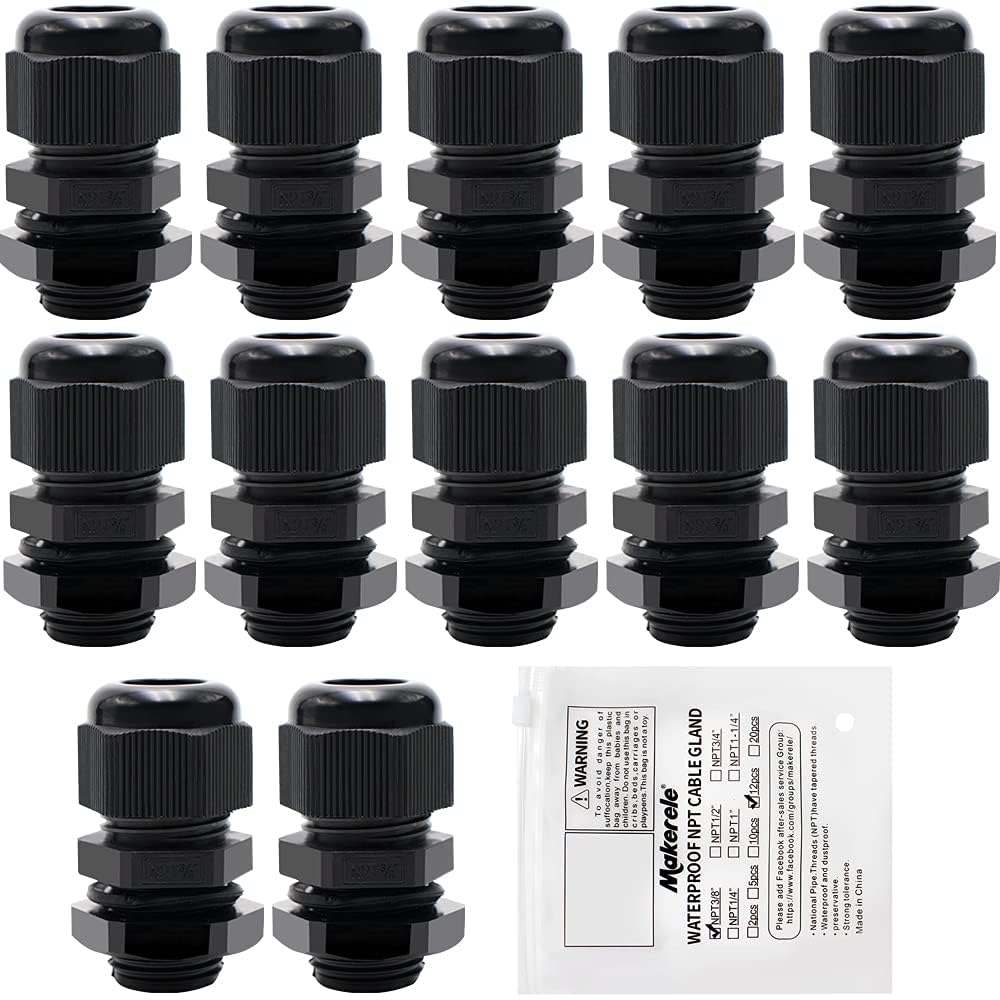 MAKERELE Cord Grip NPT Cable Glands Kit for Electrical Waterproof Box — Amazon image 16