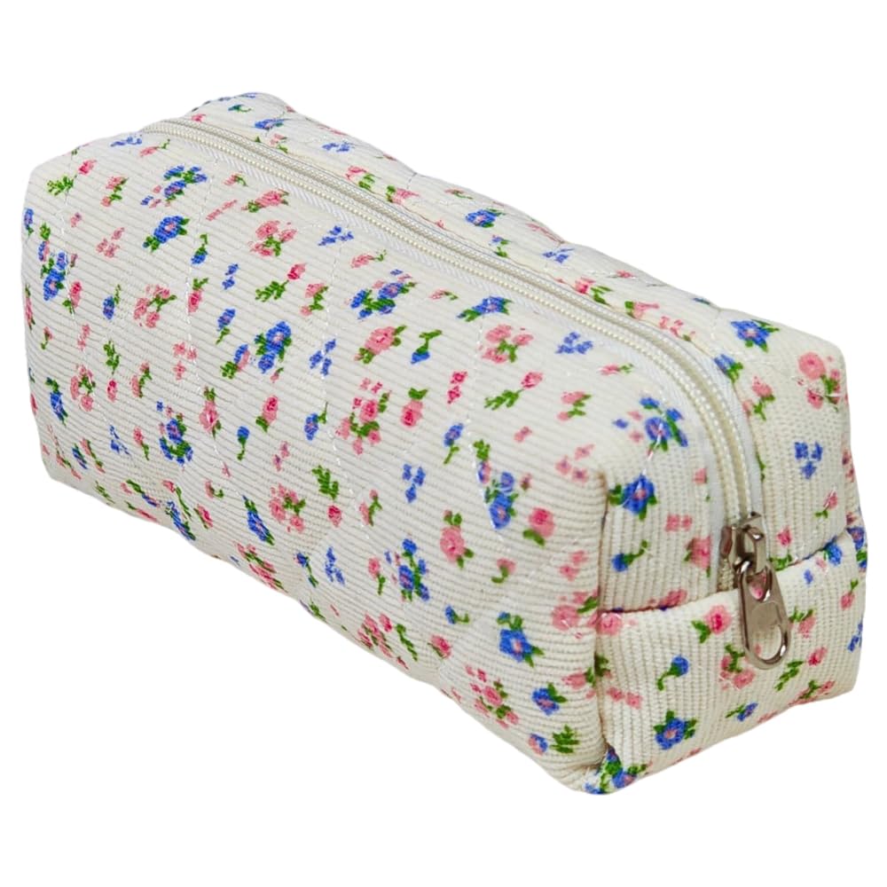 SSyang Pencil Case with, Pencil Case with, 19 x 7 x 5 cm, the Cartoon Bag is Small and Cute and Can Be Used as a Cosmetic Bag, Purse, Key Bag (Beige)