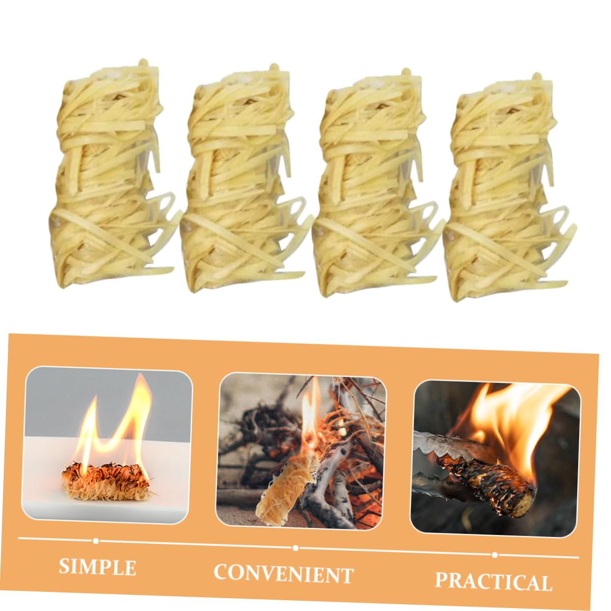 Abaodam 150stücke Natürliche Holzanzünder Für Grill Und Kamin Schnell Entzündbar Für Outdoor-aktivitäten Und Camping Praktische Feuerstarter Für Effizientes Feueranzünden