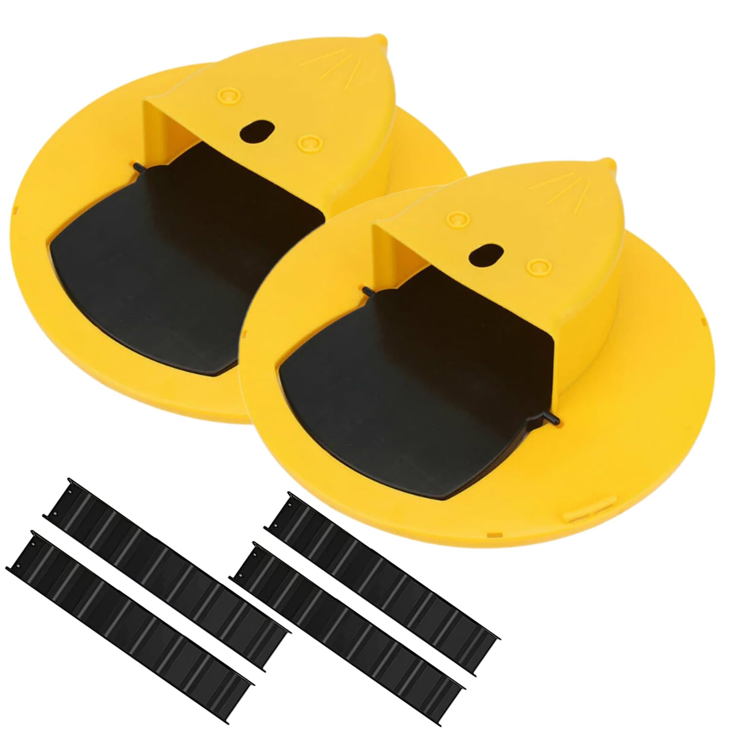 2 Pack Bucket Lid Mouse Trap Auto-Reset | Indoor/Outdoor Bucket Mouse Traps | Humane Bucket Mice Trap | Multi-Catch Mouse Trap Bucket | Compatible with 5 Gallon Buckets for Efficient Rodent Control