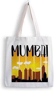 ashvah Canvas Tote Bags for Women, College Bag for Girls, Tote Bag for Shopping, Travel & Beach Bags for Women - Mumbai - D No - 110-picture-46