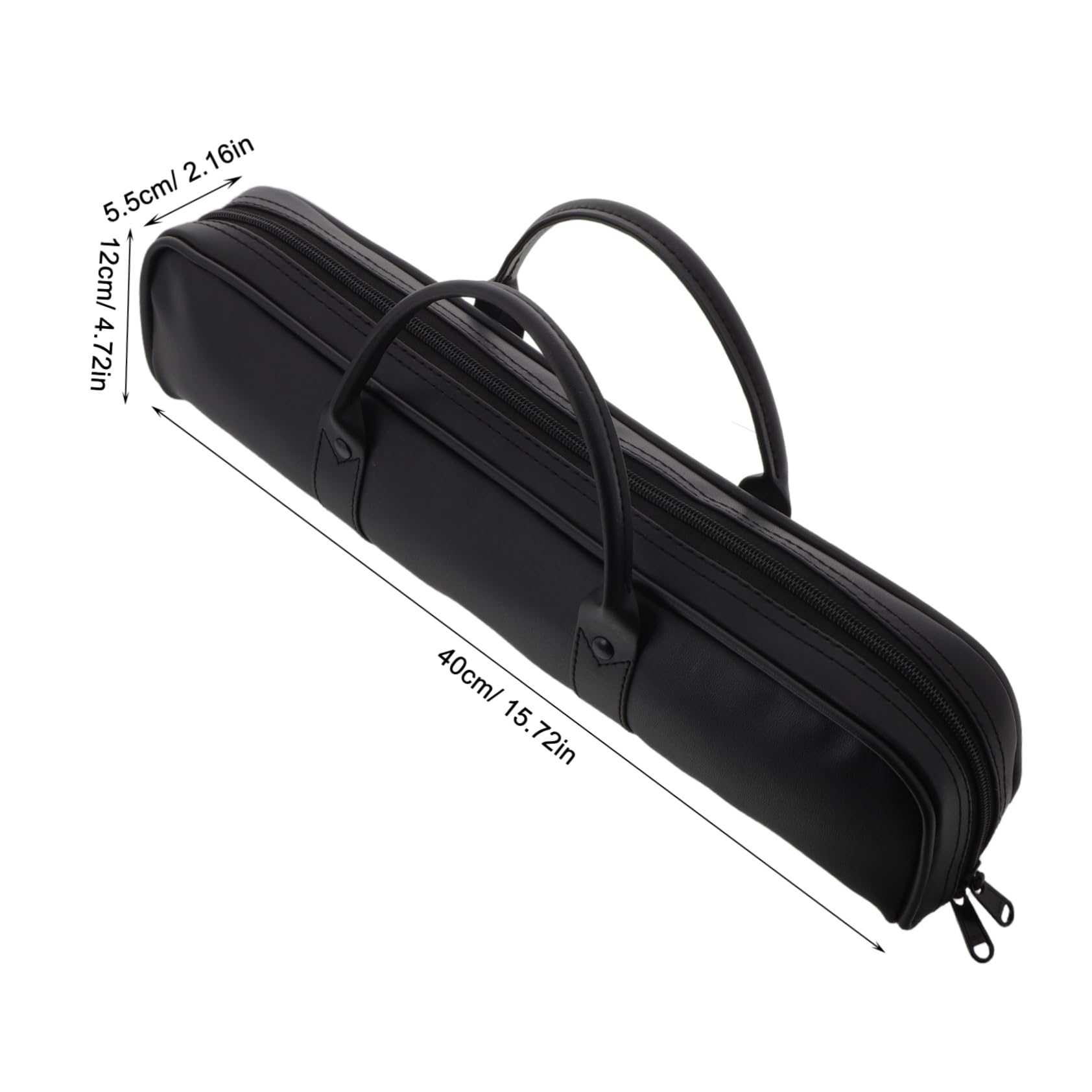 Milisten Flute Carrying Bag Faux Leather Dizi Case Recorder Storage Flute Instrument to Carry Lightweight