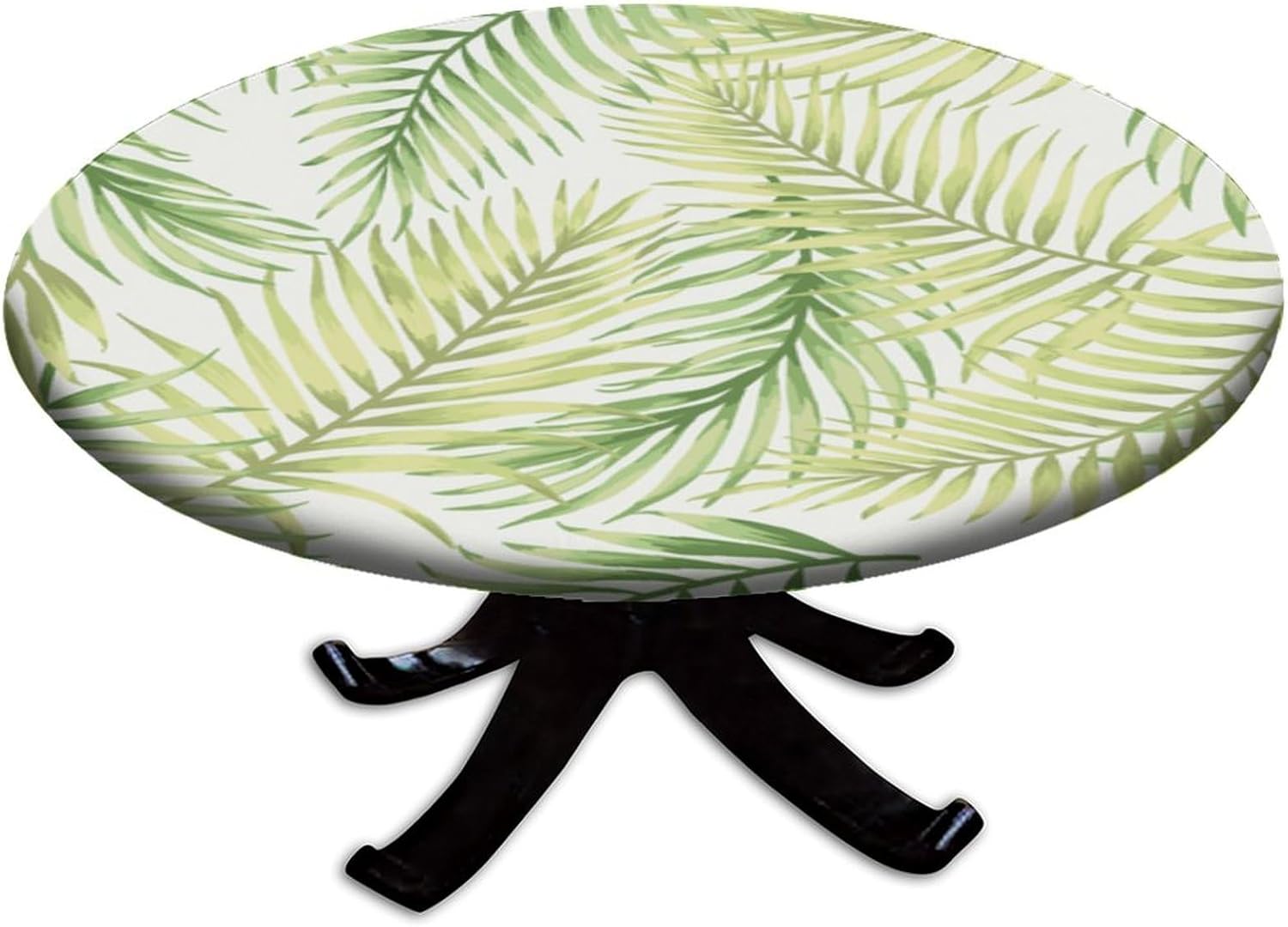 Tropical Palm Leaf Print Tablecloths, Waterproof Wipeable Table Cover, for Kitchen Dining Coffee Table Fit for 44" Table