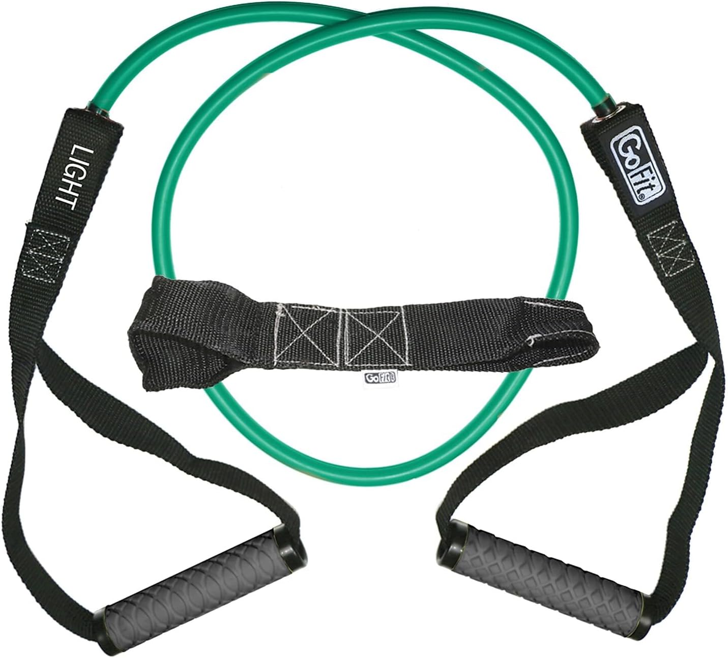 GoFit Pro-Grade Power Tubes with Handles - Resistance Tubes with Handles - Exercise Band - 30 lbs - Green - Body Building - Workout