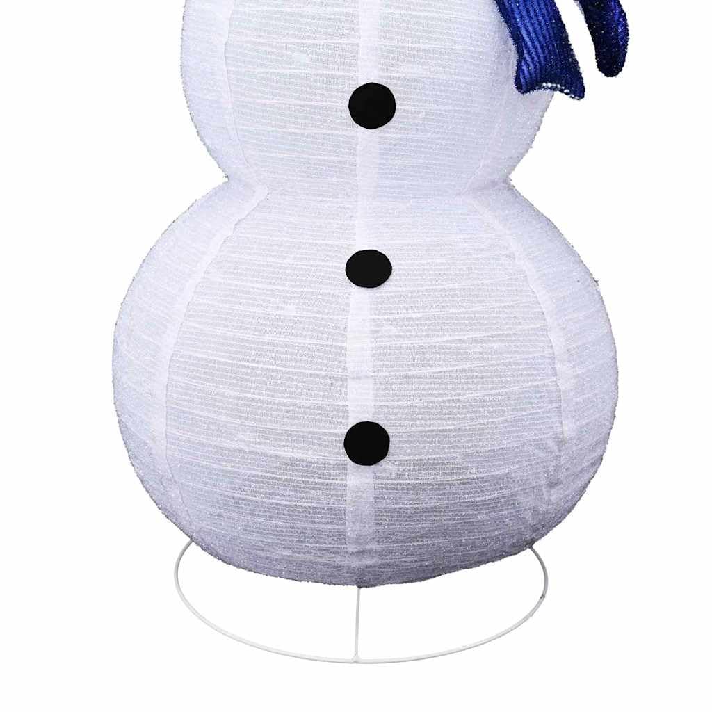 Weihnachts-Schneemann Familie 3 pcs Warmes Weiß Stoff, 270 LED Lichter, USB betrieben, Innen Außen Dekoration, Verschiedene Größen für Festliche Weihnachtsdeko Wohnzimmer Terrasse