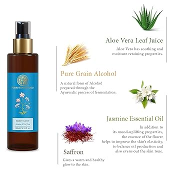 Forest Essentials Fragrant Body Mist Jasmine & Mogra | Aloe