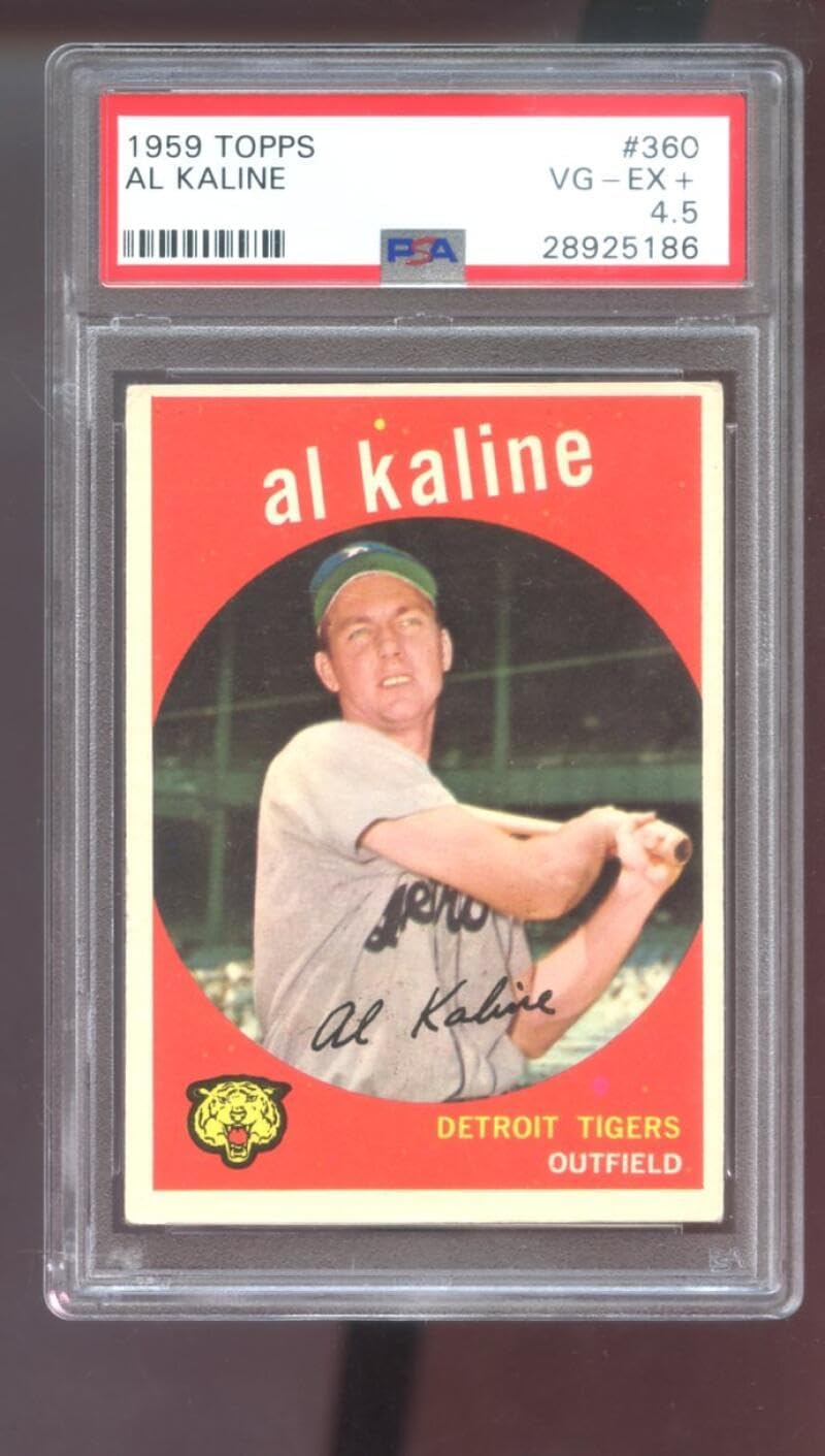 1959 Topps #360 Al Kaline PSA 4.5 Graded Baseball Card MLB Detroit Tigers