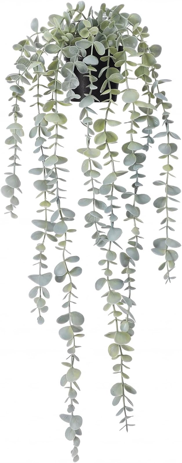 COCOBOO 1pcs Artificial Hanging Plants, Fake Potted Eucalyptus Faux Hanging Plant for Wall Room Home Indoor Outdoor Shelf Decor