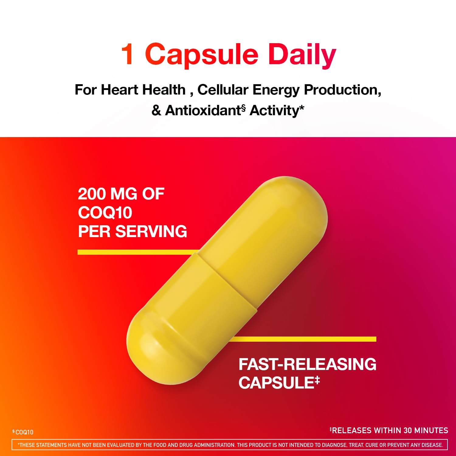 MegaRed Advanced CoQ10 200mg, Heart Health & Cellular Energy, 30ct — Amazon image 3