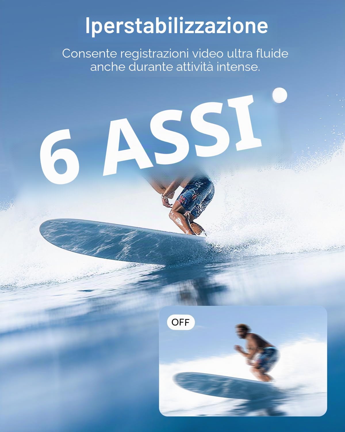 SJCAM SJ11 4K Videocamera con Doppio Schermo da 2.33" Touch Screen+1.3" Schermo con Scheda da 64GB, Impermeabile fino a 40M, Fotocamera Subacquea, Campo Visivo di 154°, Stabilizzazione a 6 Assi, 2K a