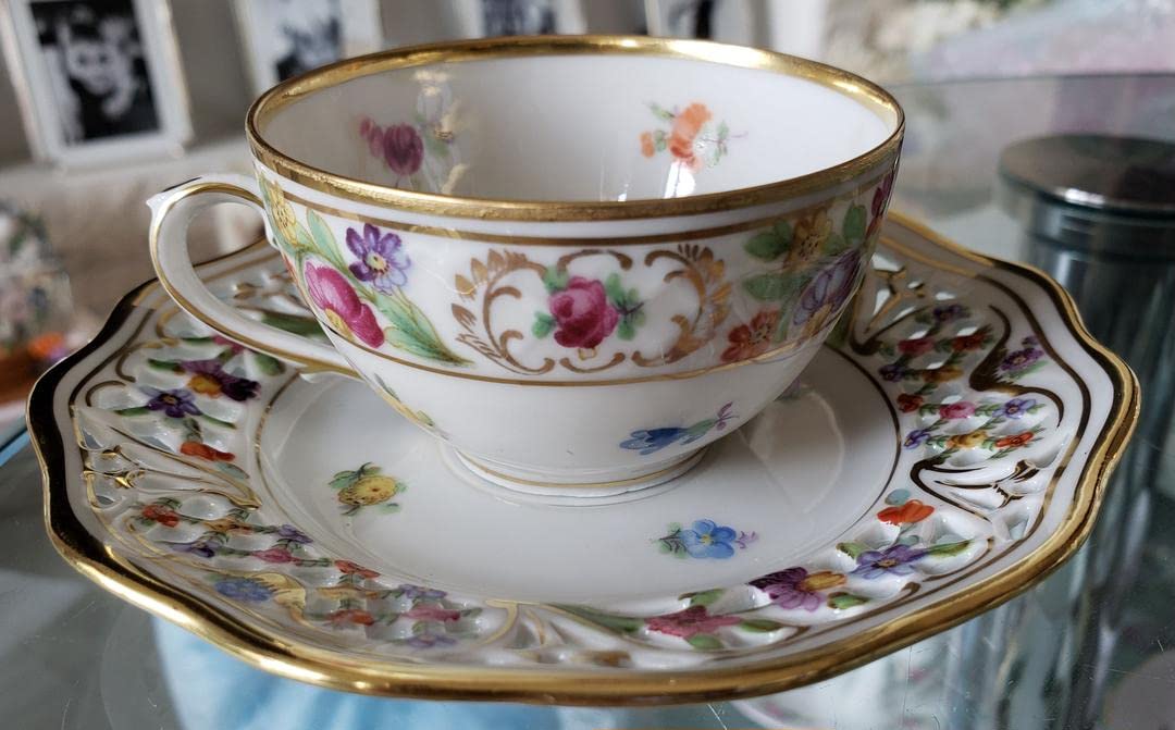 【美品】シューマンババリア★ドレスデンフラワー★ピアスプレート① Amazon.co.jp: ドイツ製 シューマンババリアドレスデンフラワーピアス