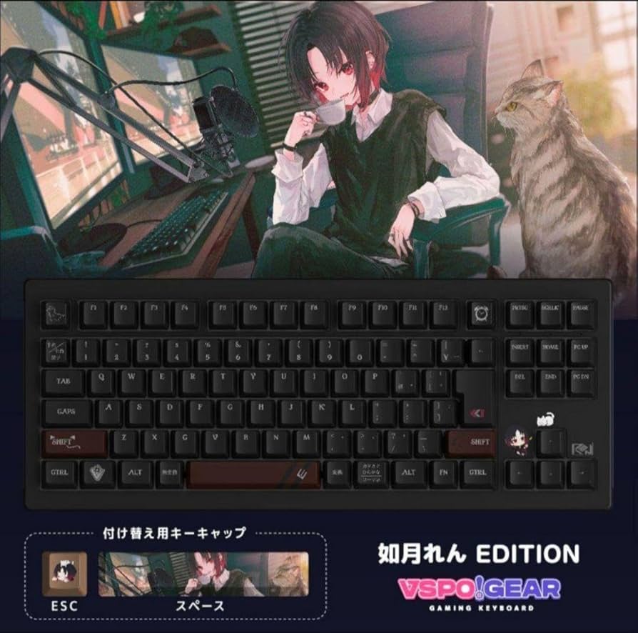 ぶいすぽ GEAR ゲーミングキーボード 如月れん VSPO! GEAR