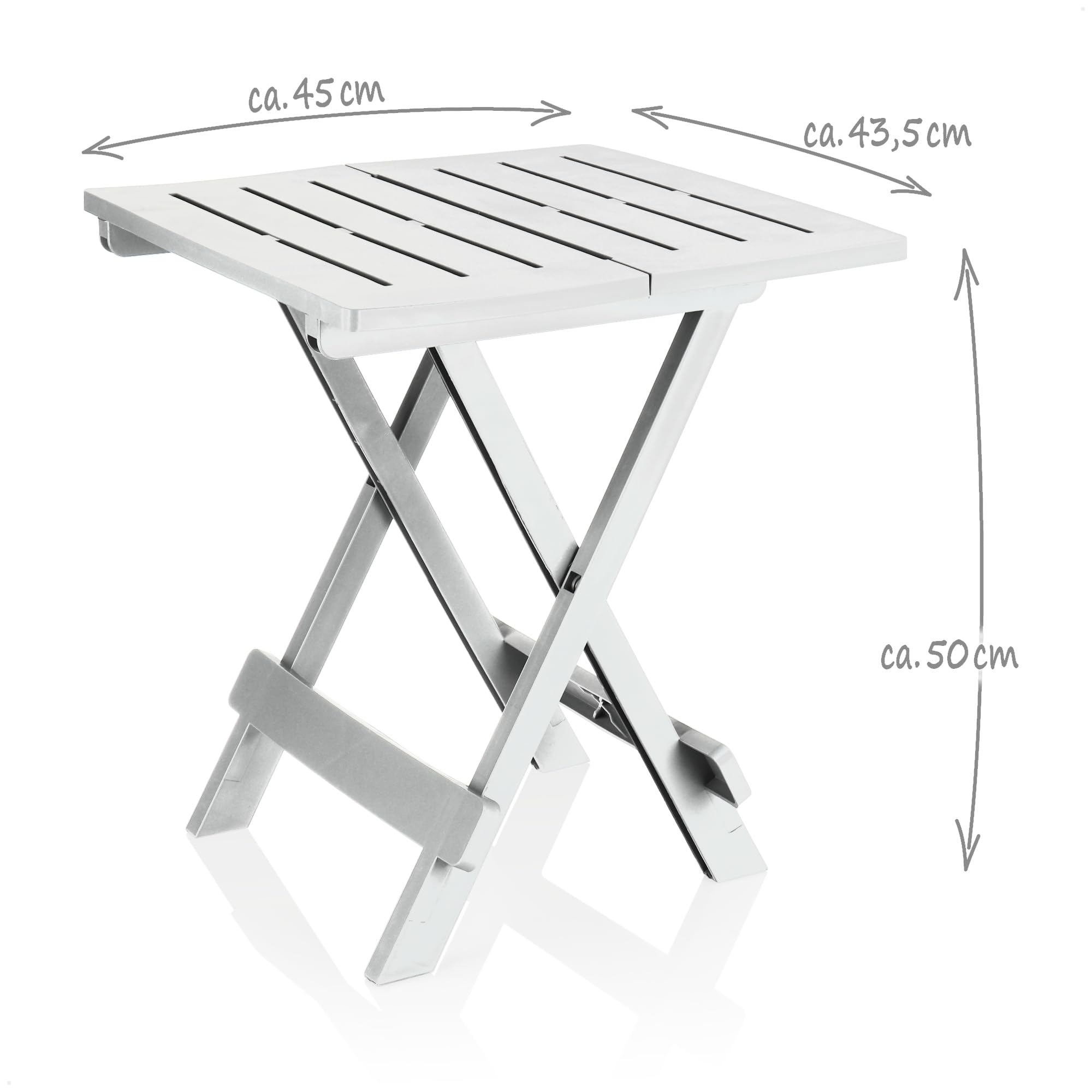 com-four® Tavolo Pieghevole in plastica - tavolino per Giardino, terrazza e Balcone - Tavolo da Giardino salvaspazio per Il Campeggio