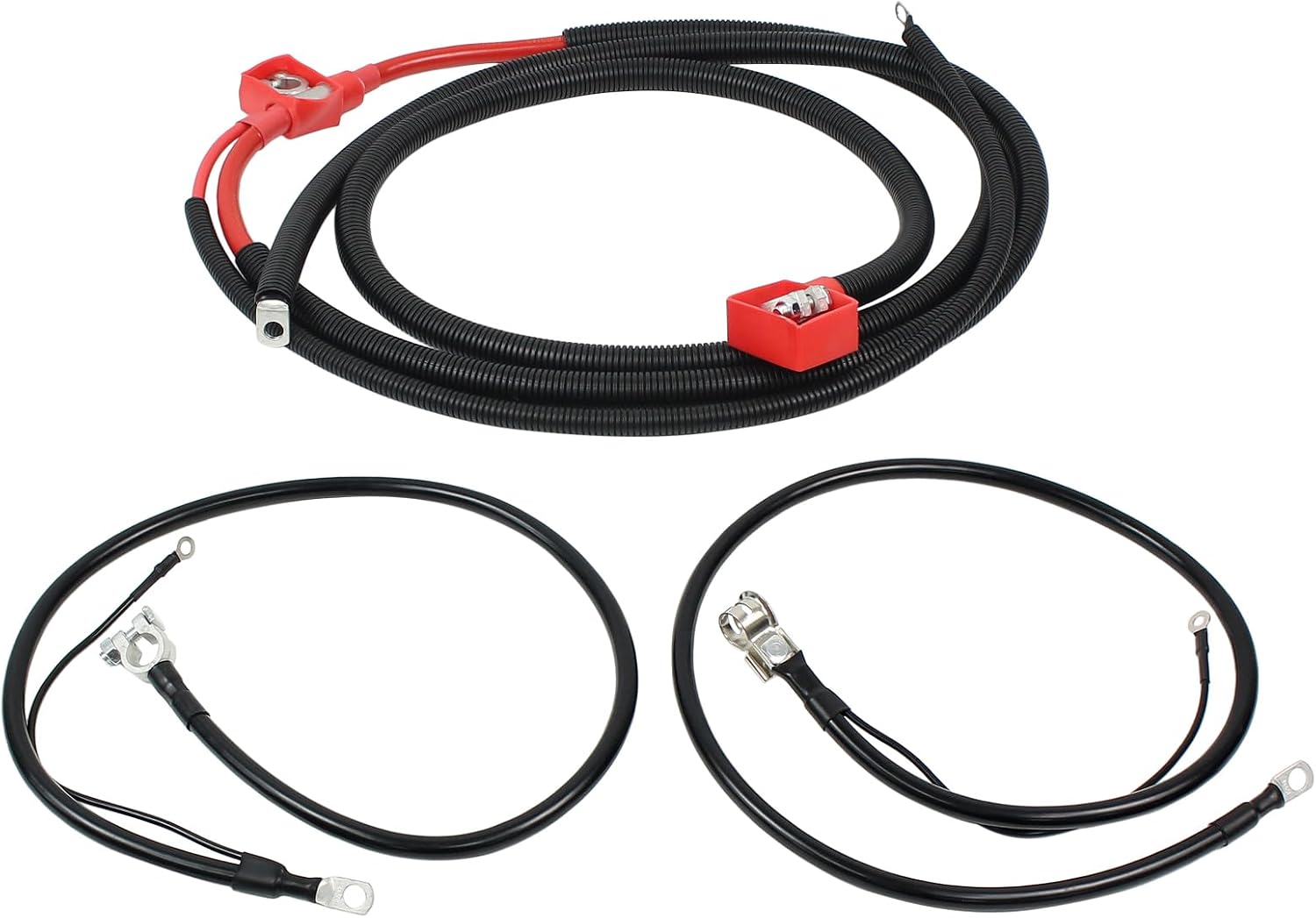 Positive and Negative Starter Battery Cable Kit for Ford F250 7.3 1993-1996, F250 HD 7.3 1997, F350 F Super Duty 7.3 1993-1997