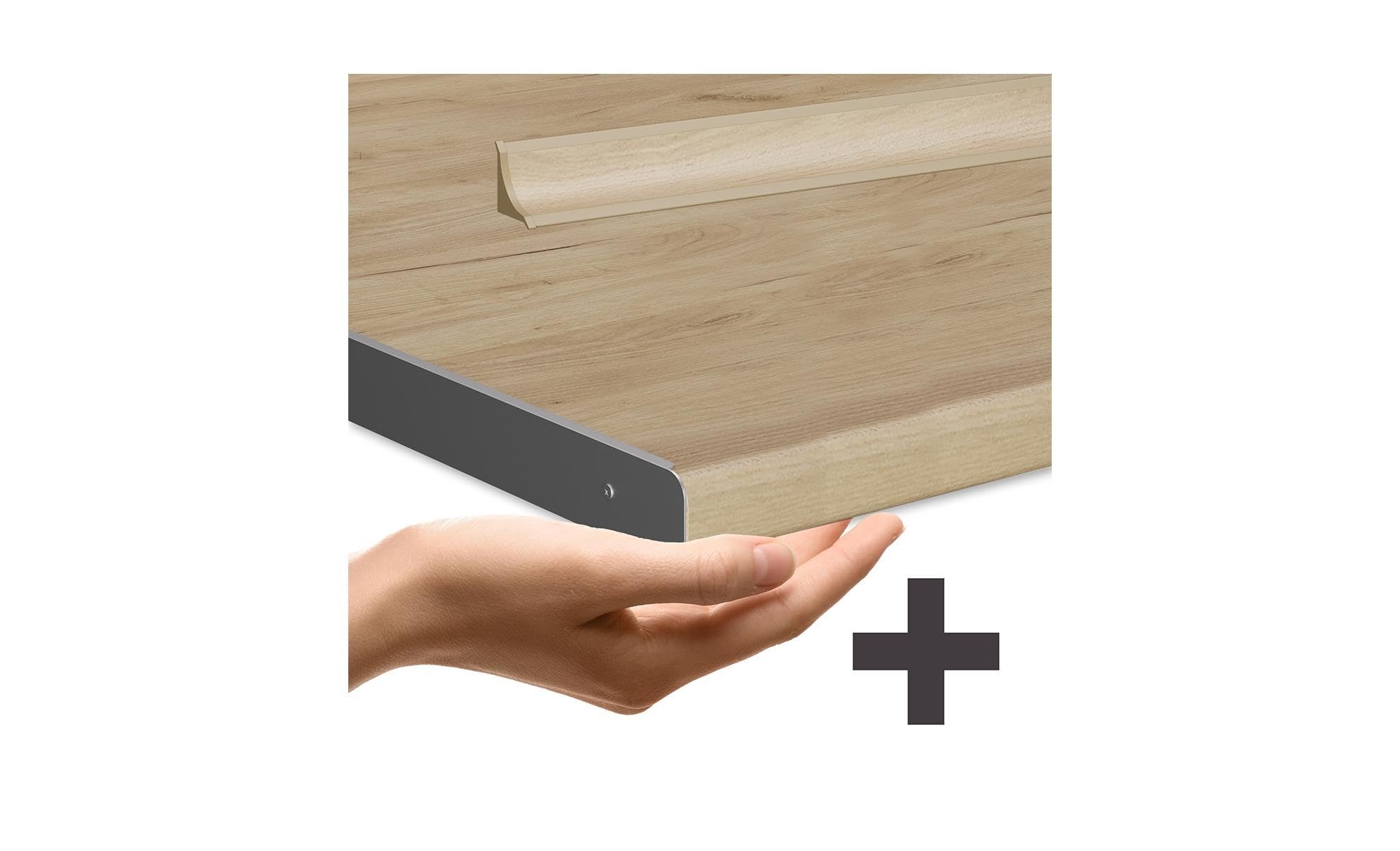 Vicco Küchenzeile R-Line, Goldkraft Eiche/Weiß, 300 cm | AP Eiche, zur individuellen Anordnung und Erweiterung der Module geeignet