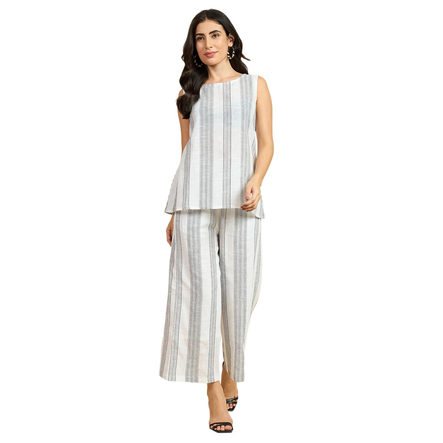 azira Striped Black & White Co-Ords Set-picture-15