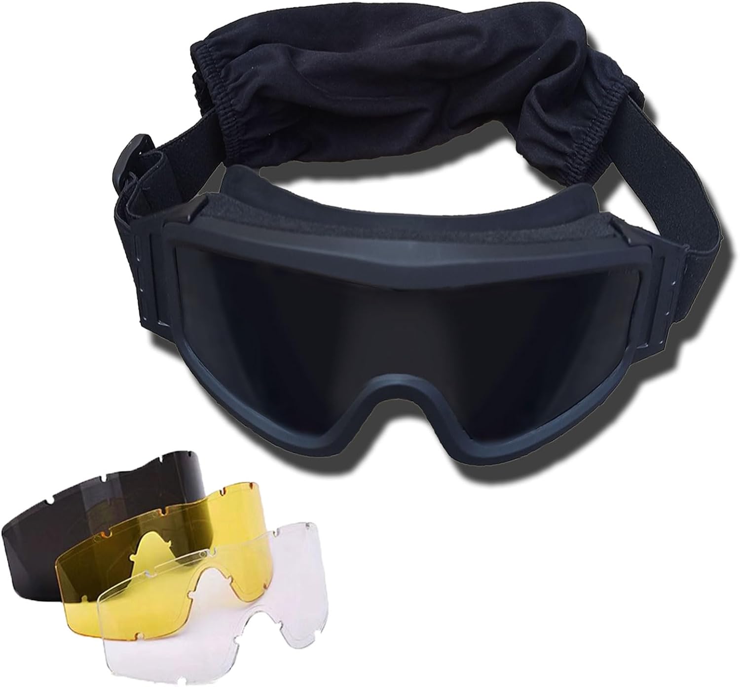 NIZEFEI Airsoft Goggles with 3 Interchangeable Lenses Anti
