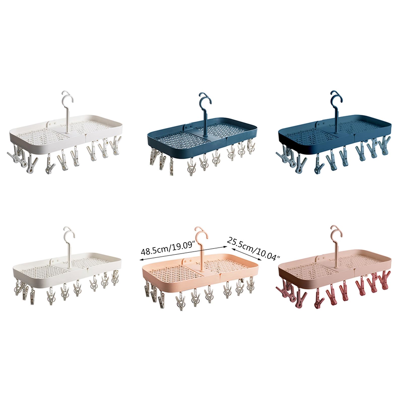 Multi-clip Stendino Appendiabiti Lavanderia Mollette Calzino Biancheria Biancheria Intima Lavaggio