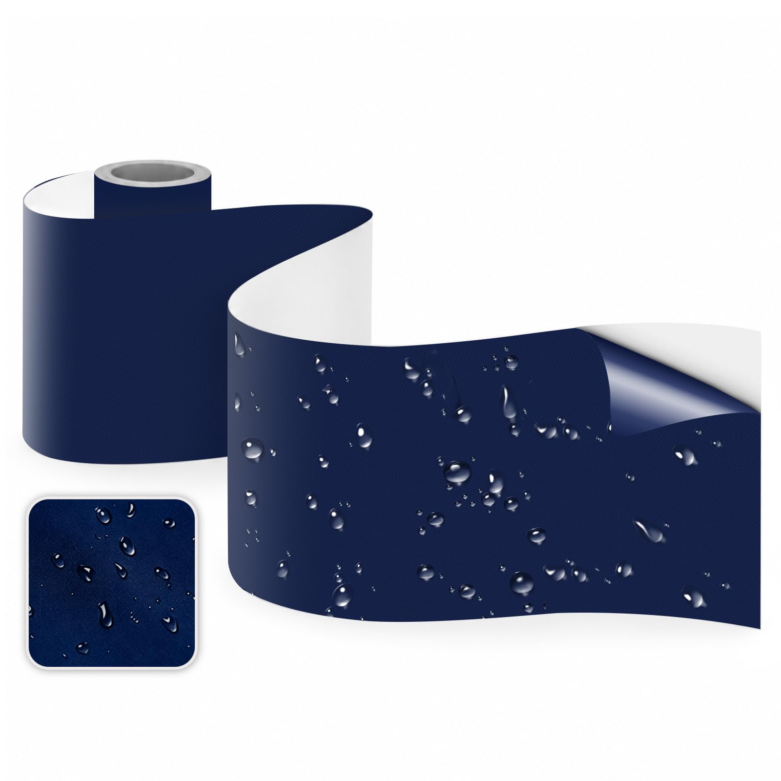 Skystuff Self-Adhesive Fabric Tent Repair Tape, Heavy Duty Waterproof Nylon Repair Patches for Tent, Clothes, Down Jacket, Sleeping Bag, Camping Outdoor Gear, Instant Strong Fix, 10x160cm, Royal Blue