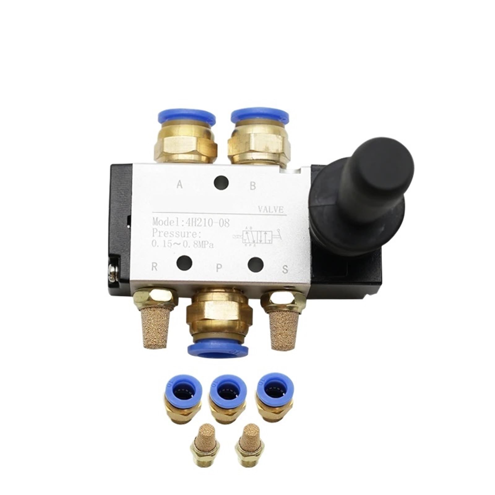 なお商品です Amazon.co.jp: 4H210-08 5/2ウェイハンドレバー操作式空気圧式手動