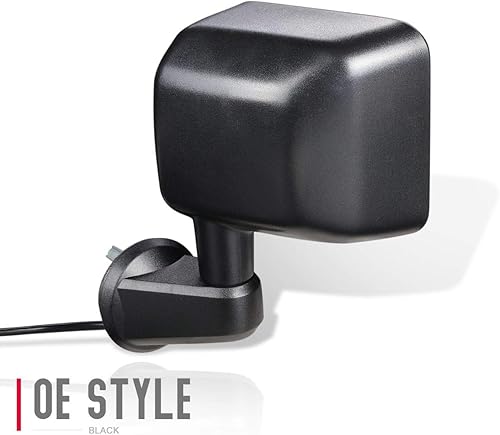 Miniatura 10 de DNA Motoring OEM-MR-CH1320271 Ajuste manual de estilo de fábrica con espejo lateral izquierdo de vidrio calentado compatible con Wrangler 07-18