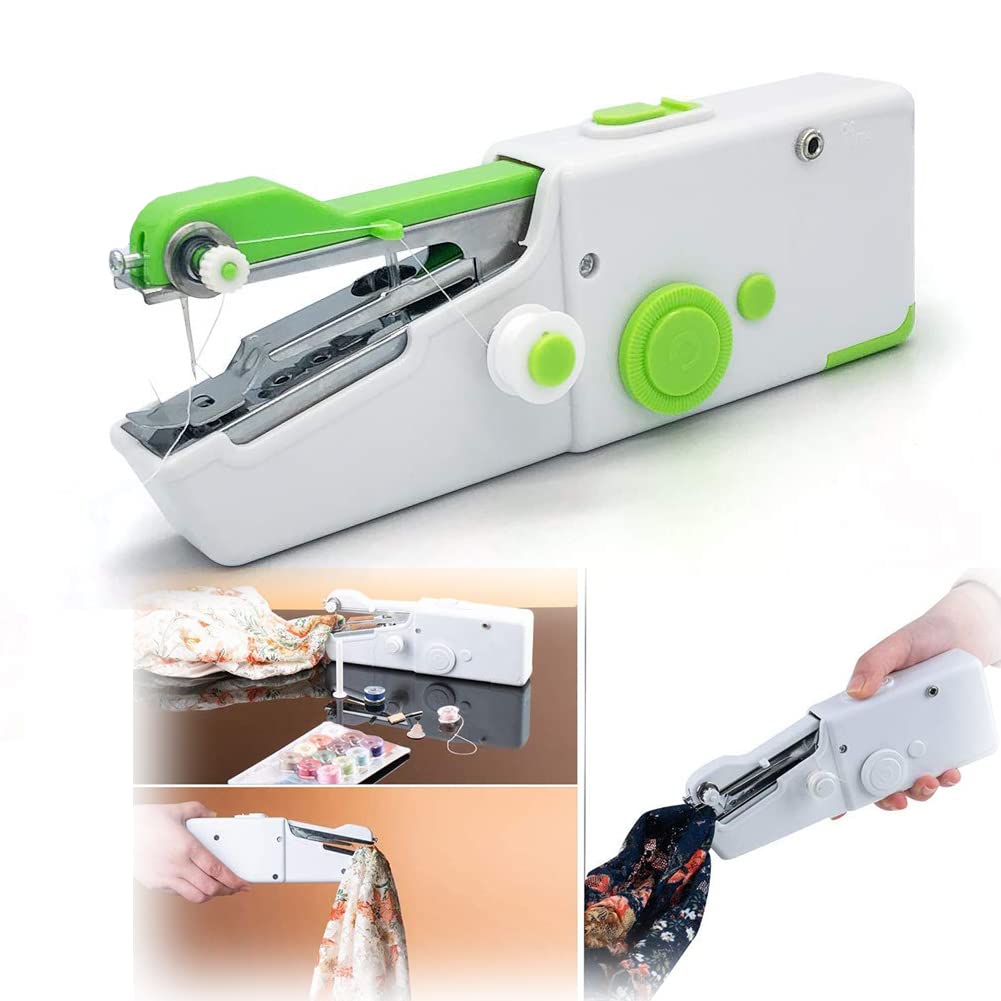 – KASTWAVE Sewing Machine, Mini Handle Portable Sewing Machine Handheld with Sewing Kit, Quick Repairing Tool for Home Travel, DIY, Clothes, Quick Stitch Tool for Fabric Clothing Kids Cloth Pet Clothes